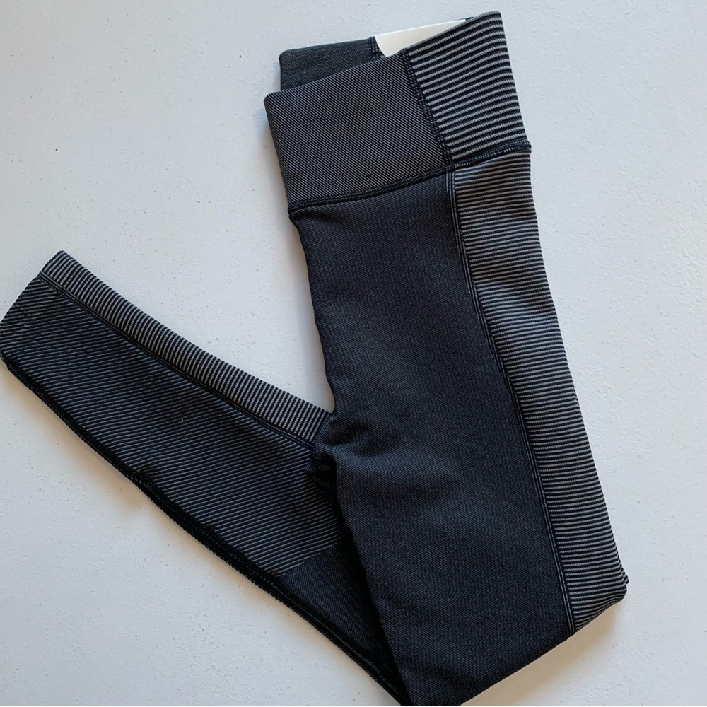 Aerie Offline Size Small Black Ribbed Two Tone 7/8 Leggings NWT